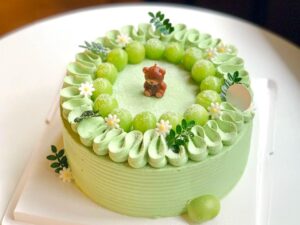 林中小熊 森系青提生日蛋糕