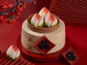 仙桃賀壽 壽桃祝壽生日蛋糕